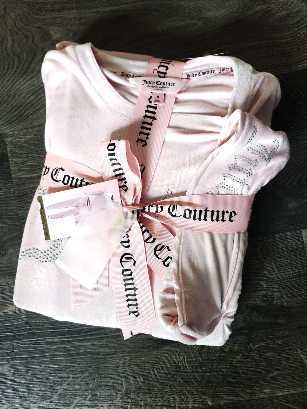 Juicy Couture Womens' Pink Logo Velour Four-Piece Set